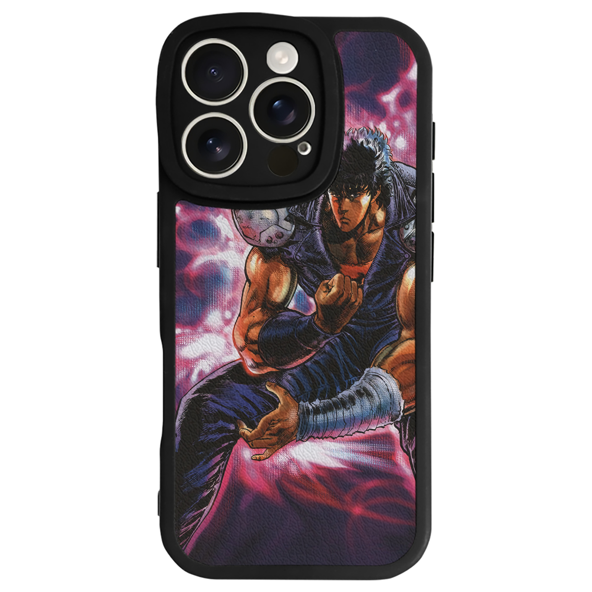 （画像用） 北斗の拳 Fist of the North Star 【iPhone 16シリーズ対応】シリコンスマホケース（レザー調） 材質：シリコン